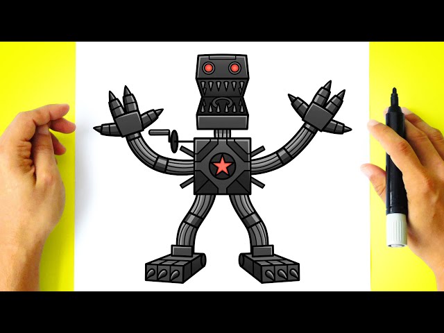 Como DESENHAR o ROBOT BOXY BOO - Como DIBUJAR a ROBOT BOXY BOO - Project:  Playtime - Poppy Playtime 