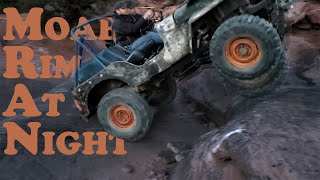 Bouncing Up Moab Rim At Night