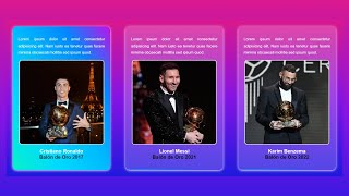 como hacer Tarjetas con Efecto Hover en HTML y CSS