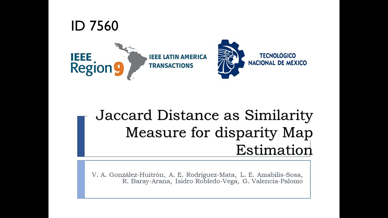 Jaccard distance as similarity measure for disparity map estimation