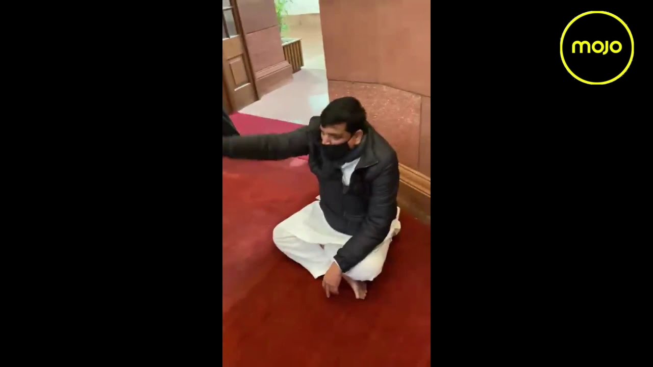 MP Sanjay Singh Being Carried Away by Parliament Officials for Protesting Inside the Parliament