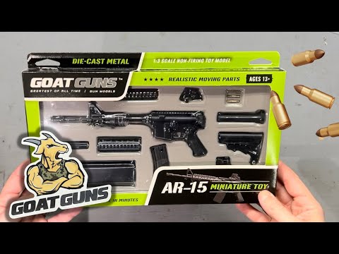 Goat Guns AR-15 1:3 scale diecast gun unboxing. Must have for any