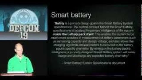 DEFCON 19: Battery Firmware Hacking
