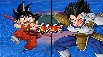 Dbz Budokai Tenkaichi 4 - Kid Goku vs Vegeta (Scouter) | CPU vs CPU