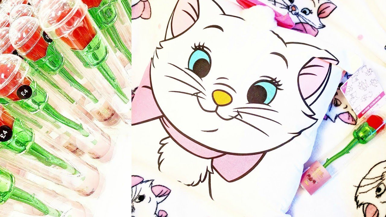 PRIMARK DISNEY MARIE PILLOW + BEAUTY & THE BEAST MAKEUP BRUSH | HAUL