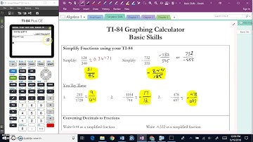 TI84 Simplify Fractions