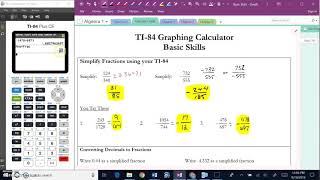 Celebrity TI84 Simplify Fractions Profile