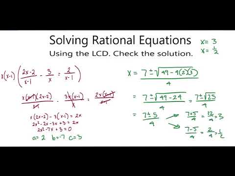Alg2 9•6 Solving Rational Equations Using LCD E