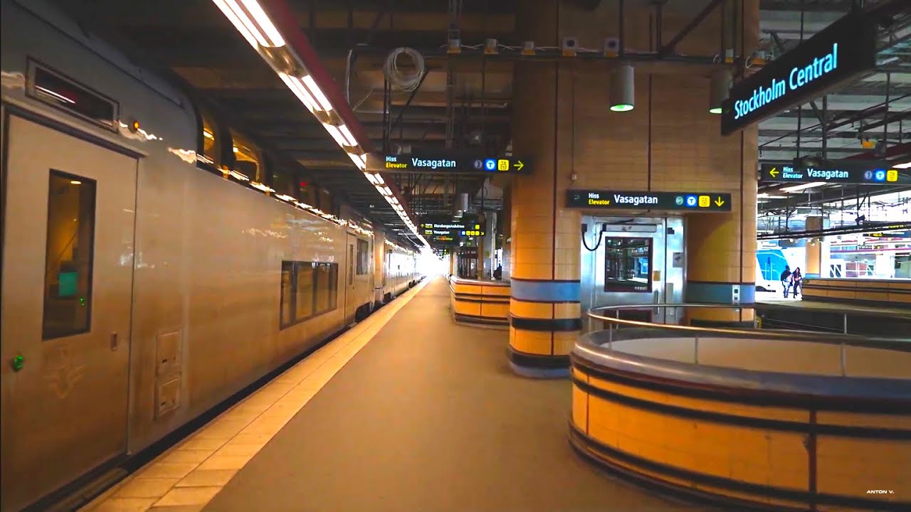 Sweden, double decker train ride from Stockholm to Västerås