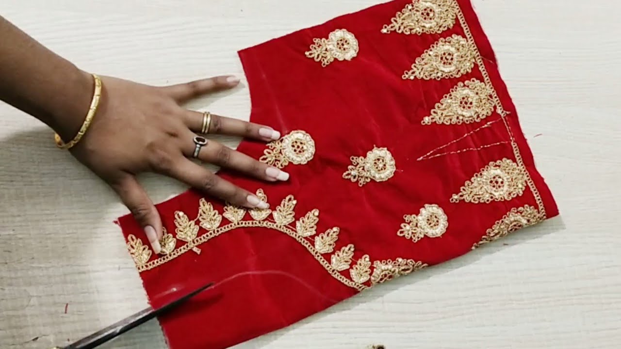 Embroidery Blouse Back Neck Design Cutting And Stitching - YouTube