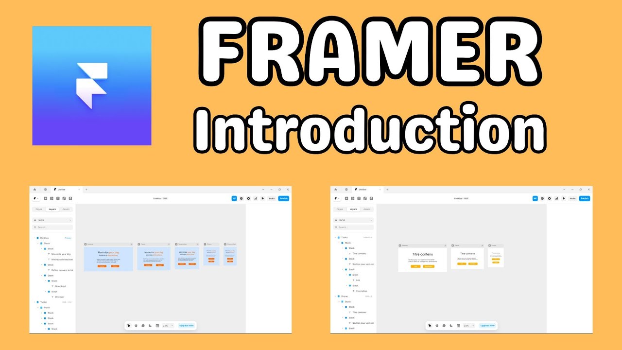 Framer introduction UI UX conception - YouTube