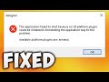How to fix no qt platform plugin could be initialized error  this application failed to start