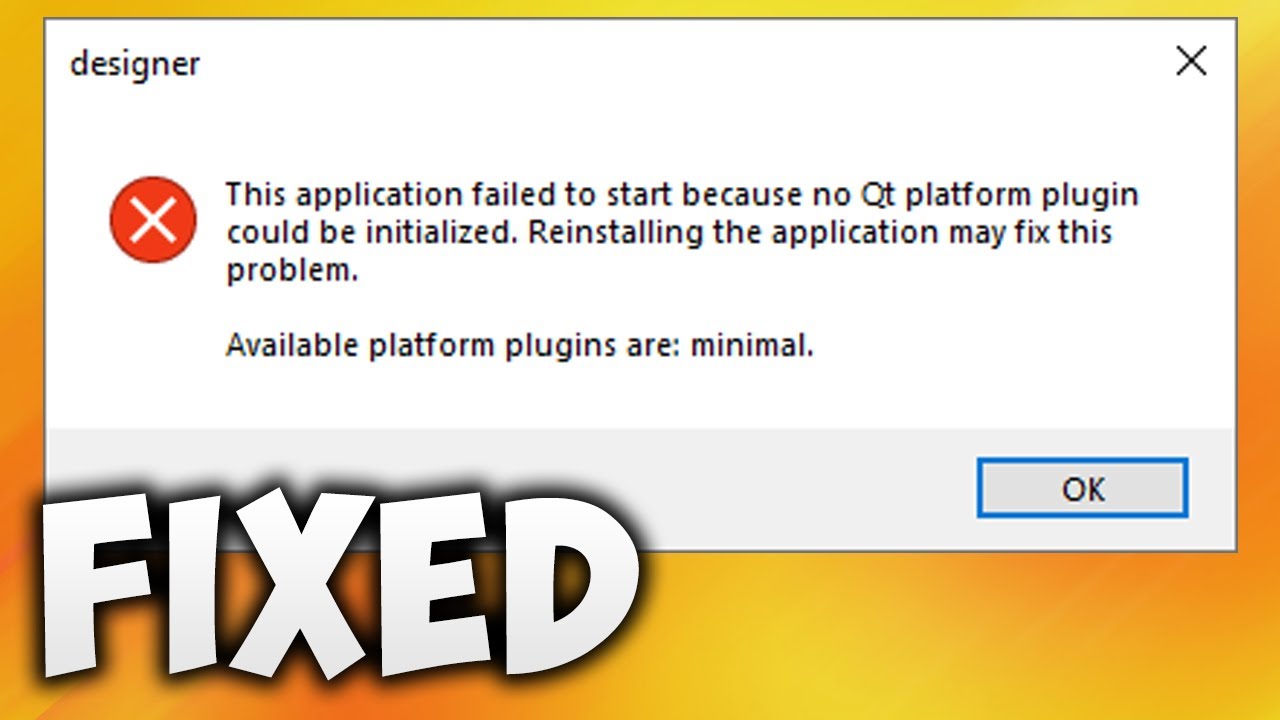 How To Fix No Qt Platform Plugin Could Be Initialized Error - This Application Failed To Start