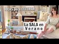 DECORACIÓN y CAMBIOS de mi SALA para el VERANO ☀️ IDEAS PARA DECORAR ! NUEVAS y ELEGANTES CORTINAS ✨