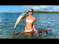 Spearfishing -to- Grilling Barracuda on ISLAND {SPEAR & SEAR}