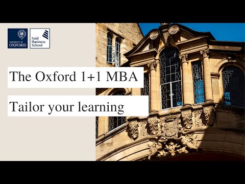 The Oxford 1+1 MBA - tailor your learning