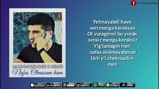 Makhmudzadee ft. Remzi - Nafas olmasam ham (Karaoke/Lyrics)