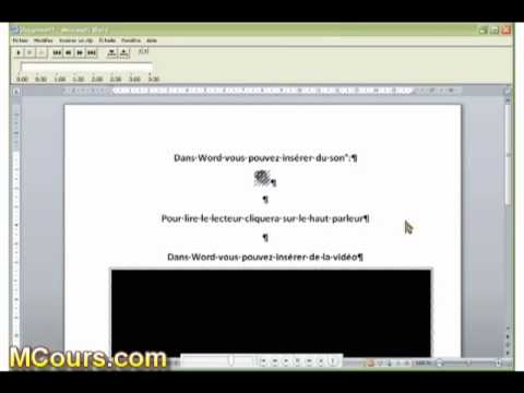 tutoriel-word-2007:-cours-n°39-comment-insérer-du-son-ou-vidéo-dans-word