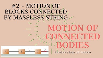 #2 Motion of block connected by massless string | Motion of connecting bodies | Newton