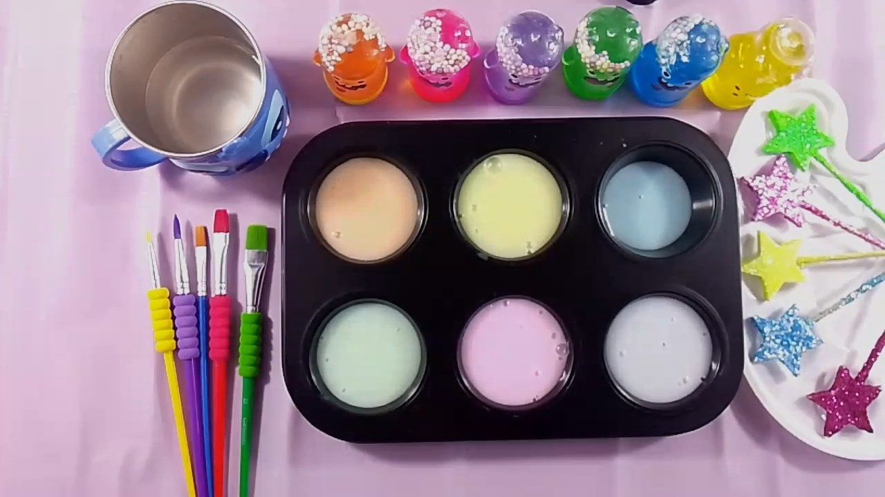 Colorful Slime Fun Time with Stretchy Slime Mixing for Peaceful Sleep 860