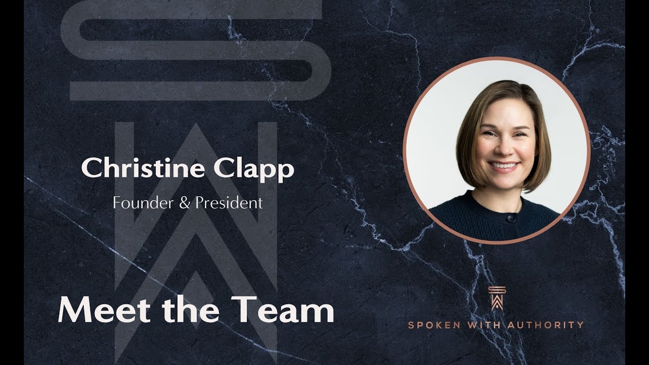 Spoken with Authority - Meet the Team - Christine Clapp - YouTube