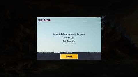Pubg mobile showing server is full and you in the queue