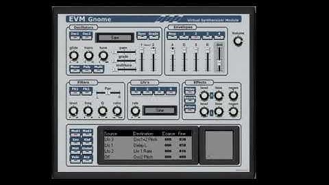 FREE VST SYNTH  EVM GNOME SOUND DEMO
