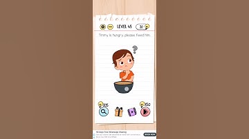 Brain test Level 45 timmy is hungry please Feed him Walkthrough