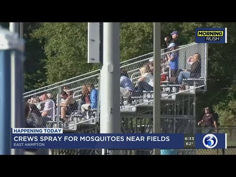 VIDEO: Crews spray school grounds for mosquitoes in East Hampton