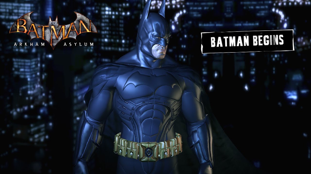 Animated Batman Begins skin mod for Arkham City by