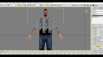 GTA SA Autodesk 3dsmax quick tutorial biker vest UVW map