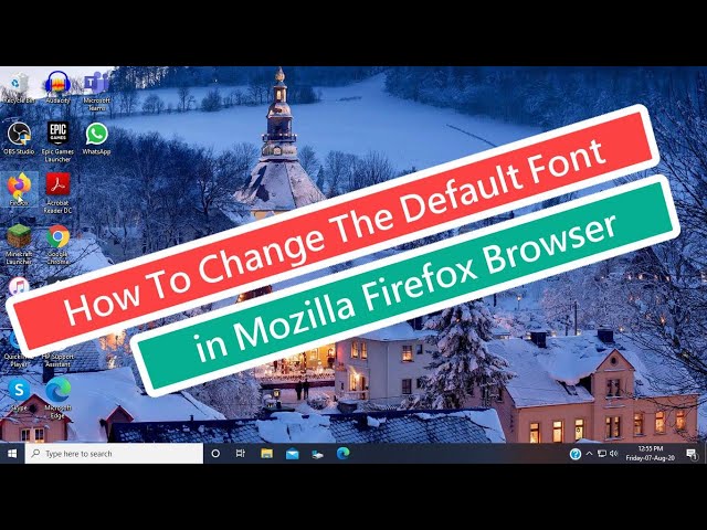 How to Change the Default Font in Firefox Browser [Tutorial] - YouTube