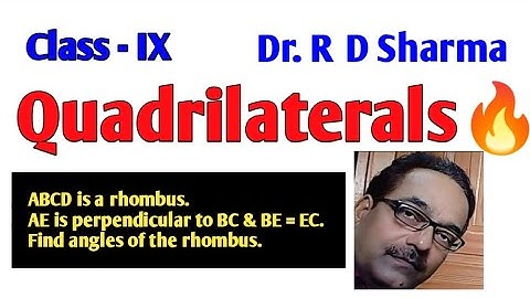 Class 9 Maths || Quadrilaterals Chapter 8 || Dr R D Sharma @RajeshTutorials