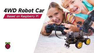 Yahboom 4WD smart robot for Raspberry Pi 4B/3B  with WIFI camera for Raspberry Pi