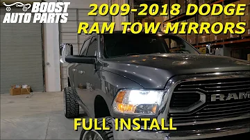 Full Tow Mirror Install: (2009-2018) 4th Gen Dodge Ram Tow Mirrors - Boost Auto Parts