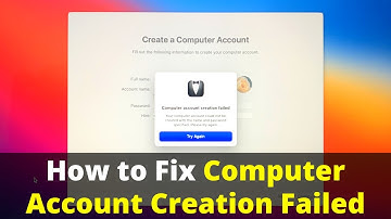 How to fix Create a computer account failed