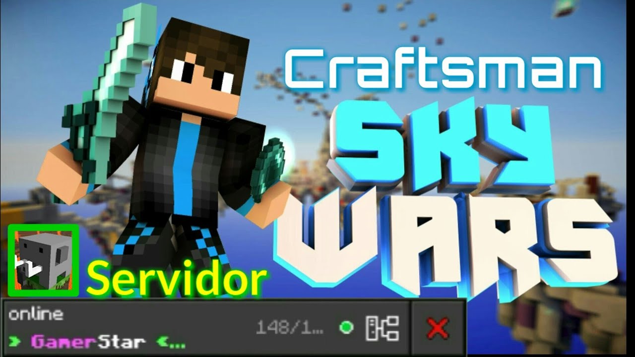 🤫[Secreto] Como Entra em Servers No Craftsman!! Como Jogar Bedwars E  Skywars No Craftsman!! 😃 