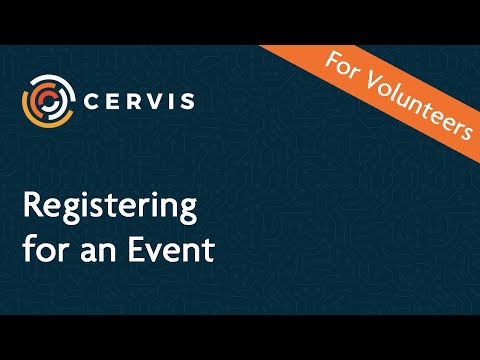 Registering for an Event - CERVIS Technologies