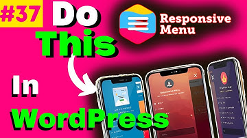 CREATE MOBILE MENU IN WORDPRESS | How to create mobile responsive menu bar in WordPress!