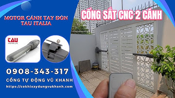 Cổng sắt CNC 2 cánh tự động TAU Italy - Kiệt tác nghệ thuật bảo hành 5 năm