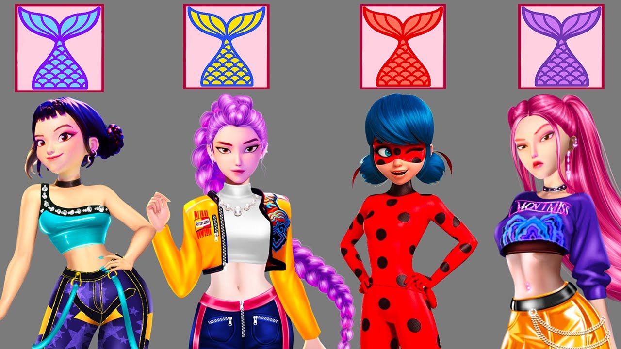 ✨Эпическое сияние! Руми, Зои, Мира и Леди Баг превращаются в потрясающих русалок 🧜‍♀️ | Звёзды вау!