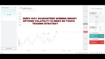 Deriv Binary options volatility 10 index no touch 100% guaranteed winning strategy