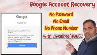 How To Recover Gmail Account Without Phone Number WithOut verification Trick | The easiest way 2024