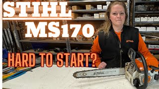 Stihl MS170 Chainsaw!  Why So Hard To Start!  Let's Do Some Detective Work!