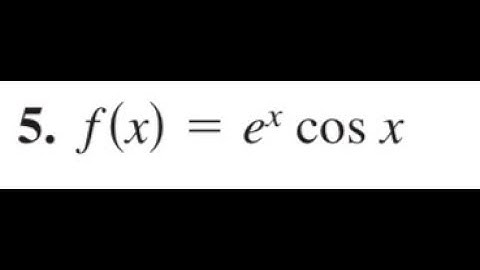f(x) = e^x*cos(x) find the derivative using the product rule
