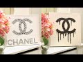 DIY Designer Inspired Décor I DIY Chanel Inspired Wall Art Canvas Cover I Silver Room Décor 2020