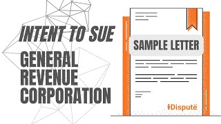 General Revenue Corporation Dispute: Intent to Sue Letter | 2023