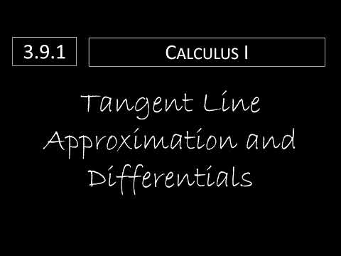 Calculus - 3.9.1 Tangent Line Approximation and Differentials