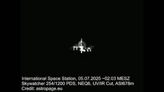 Flyover of the International Space Station ISS, 05.07.2025