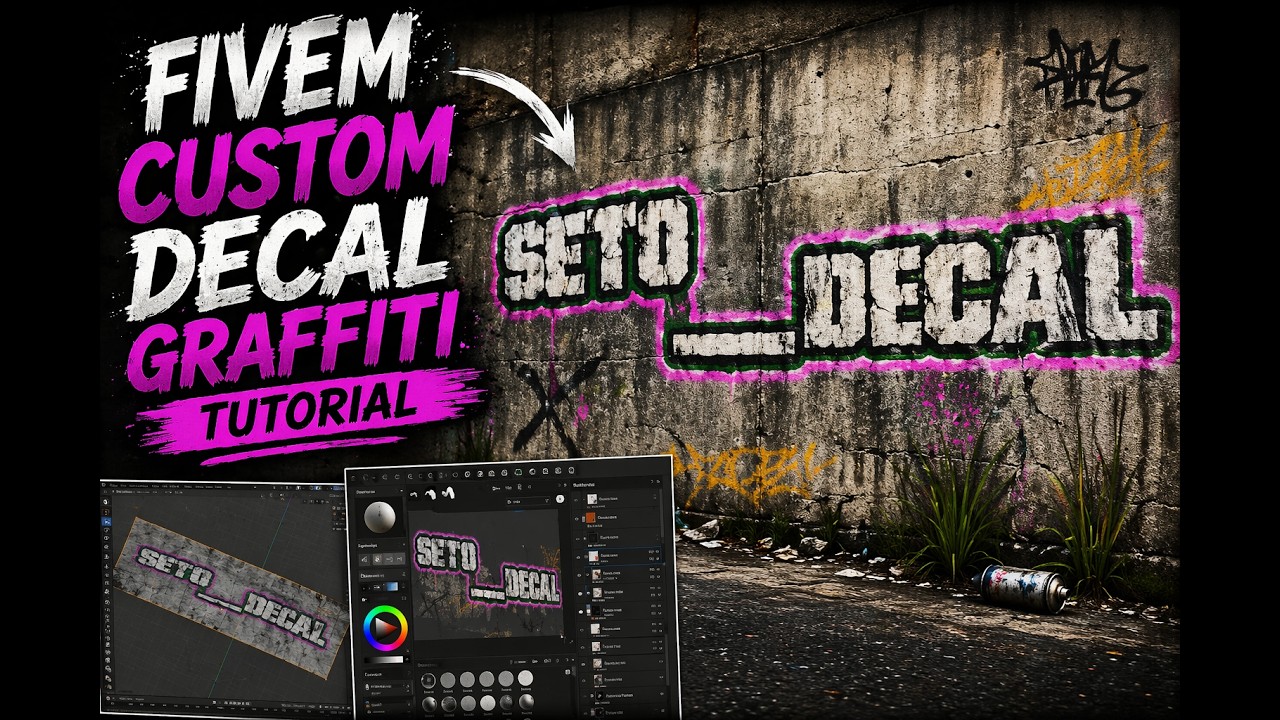 Fivem Sticker Mod FiveM Custom Decal-Graffiti Tutorial | Full Workflow - YouTube